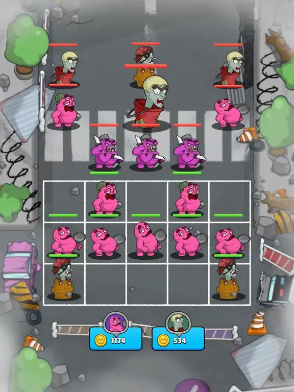 ภาพหน้าจอของ Merge Fight : Grim Zombie War iPad 