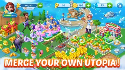 Captures d'écran de Merge Topia-Hotel Tycoon