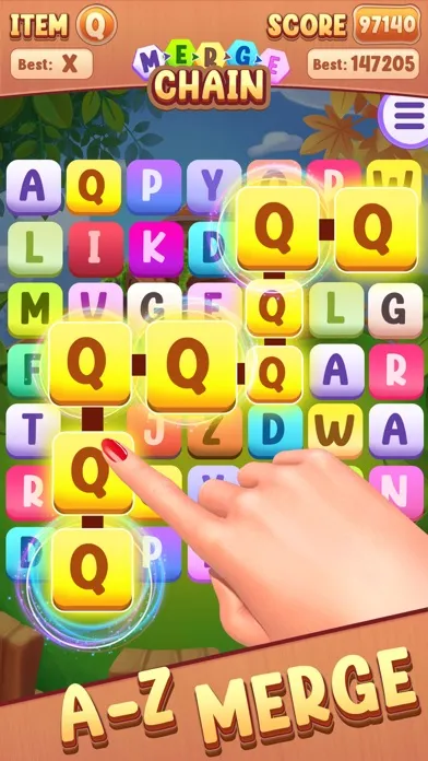 Tangkapan skrin Merge Chain – Letter Matching