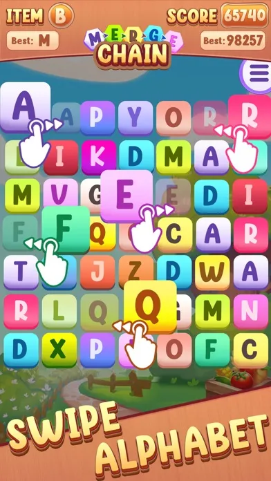 Tangkapan skrin Merge Chain – Letter Matching
