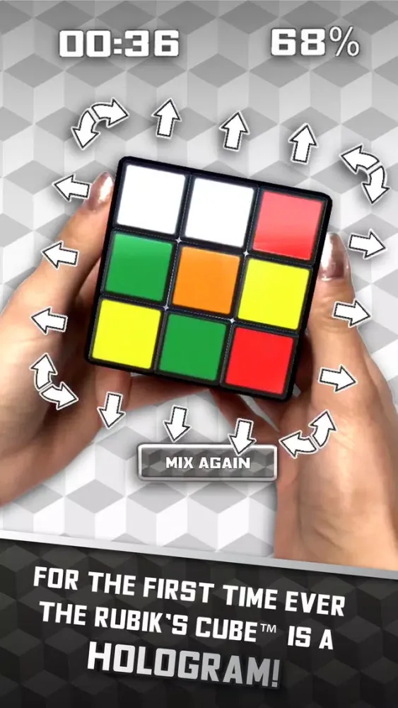 Ảnh chụp màn hình của Rubik’s Cube Augmented!
