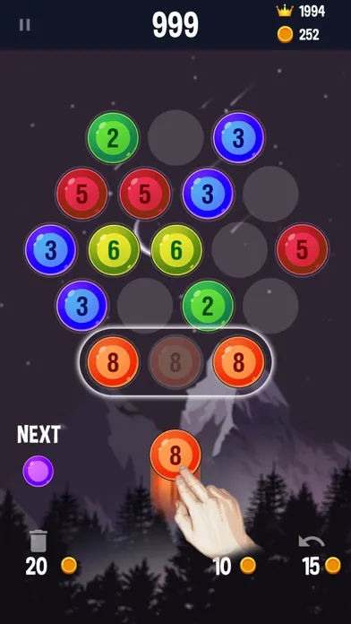 Ảnh chụp màn hình của Merge Hexa - Number Up 8