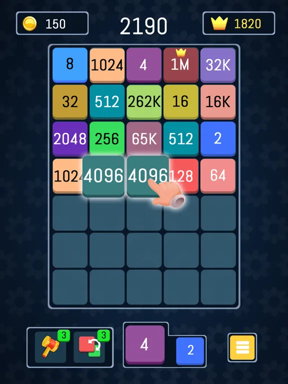 Captures d'écran de Merge Number Block - 2048 Game iPad 