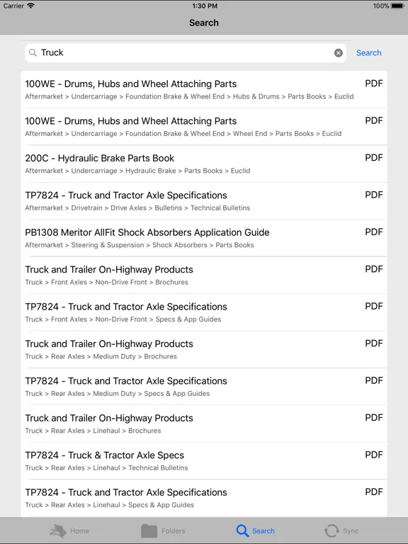 Meritor Mobile iPad  Screenshots