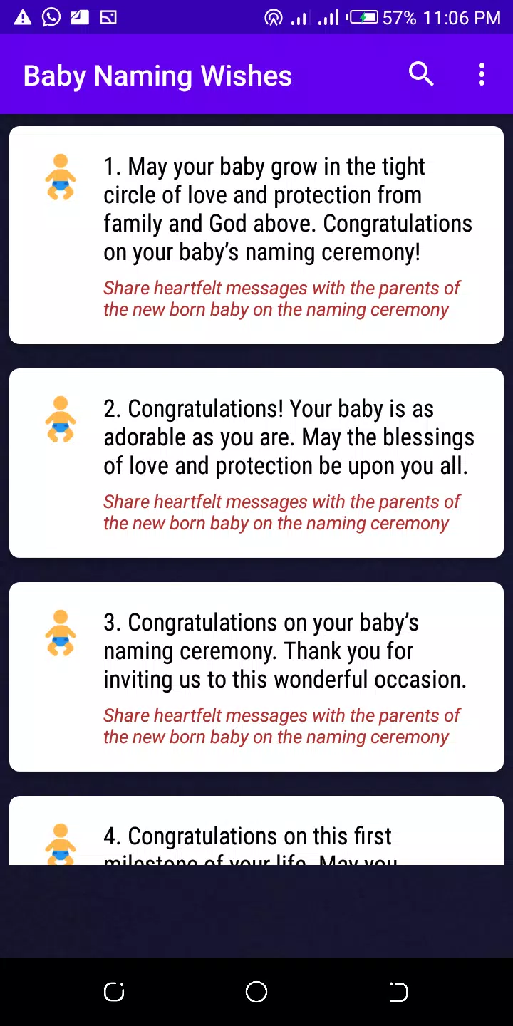 Baby Naming Ceremony Wishes Screenshots