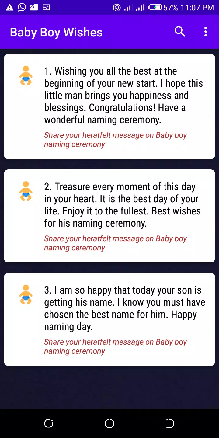 Baby Naming Ceremony Wishes Screenshots