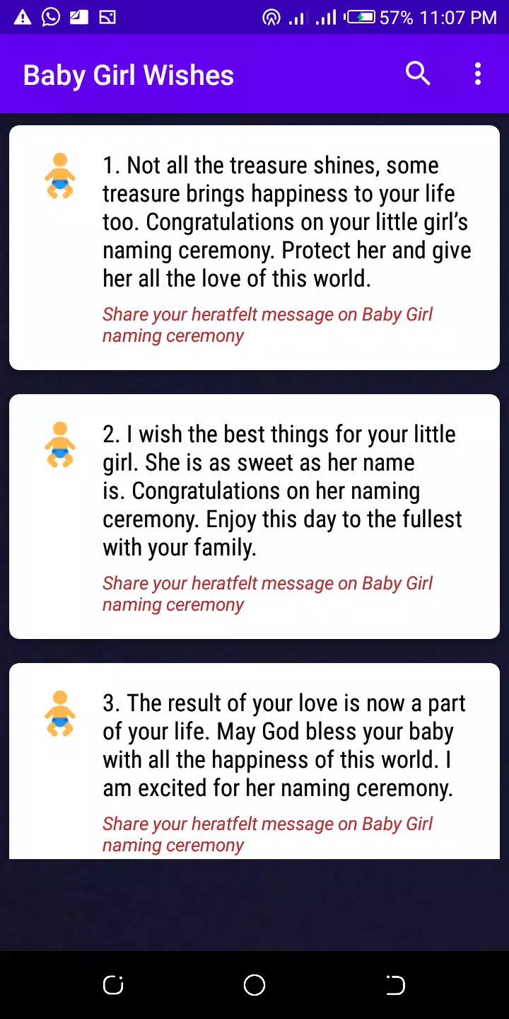 Baby Naming Ceremony Wishes Screenshots