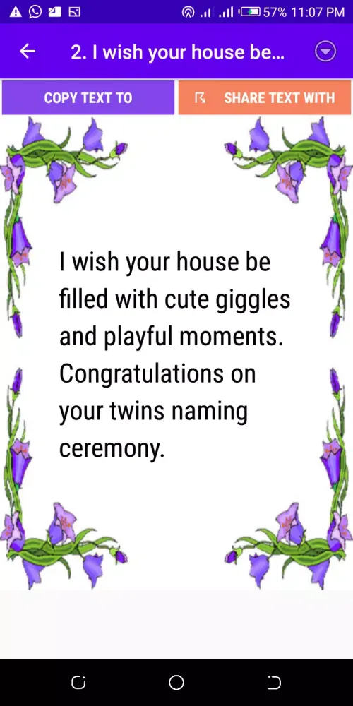 Baby Naming Ceremony Wishes سکرین شاٹس