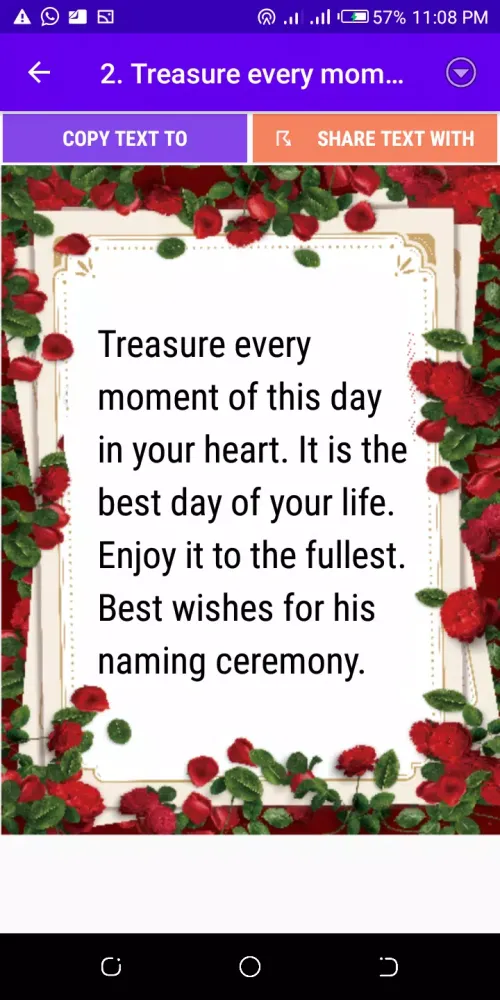 Baby Naming Ceremony Wishes سکرین شاٹس
