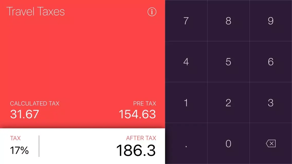 Travel Tax Calculator Ekran Görüntüleri