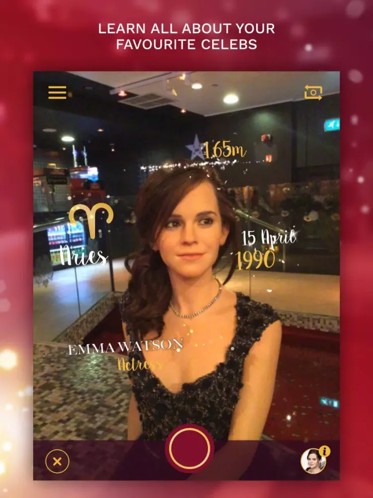 Capturas de tela do Madame Tussauds London iPad 