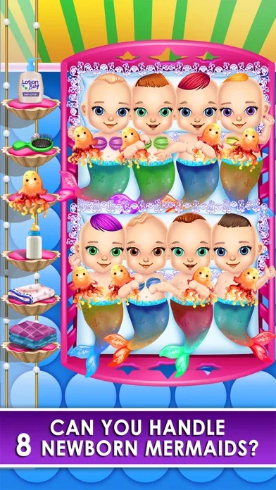 Ảnh chụp màn hình của Mommy's Octuplets Newborn Babies - My Mermaid Baby Salon Doctor Game!