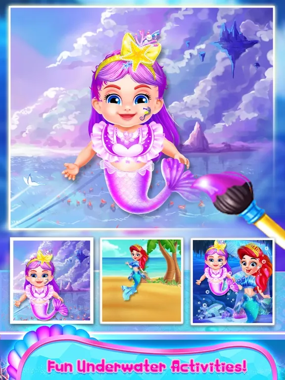 Baby Mermaid Princess Dress up iPad  Screenshots