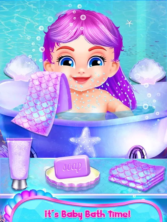 Baby Mermaid Princess Dress up iPad  Screenshots