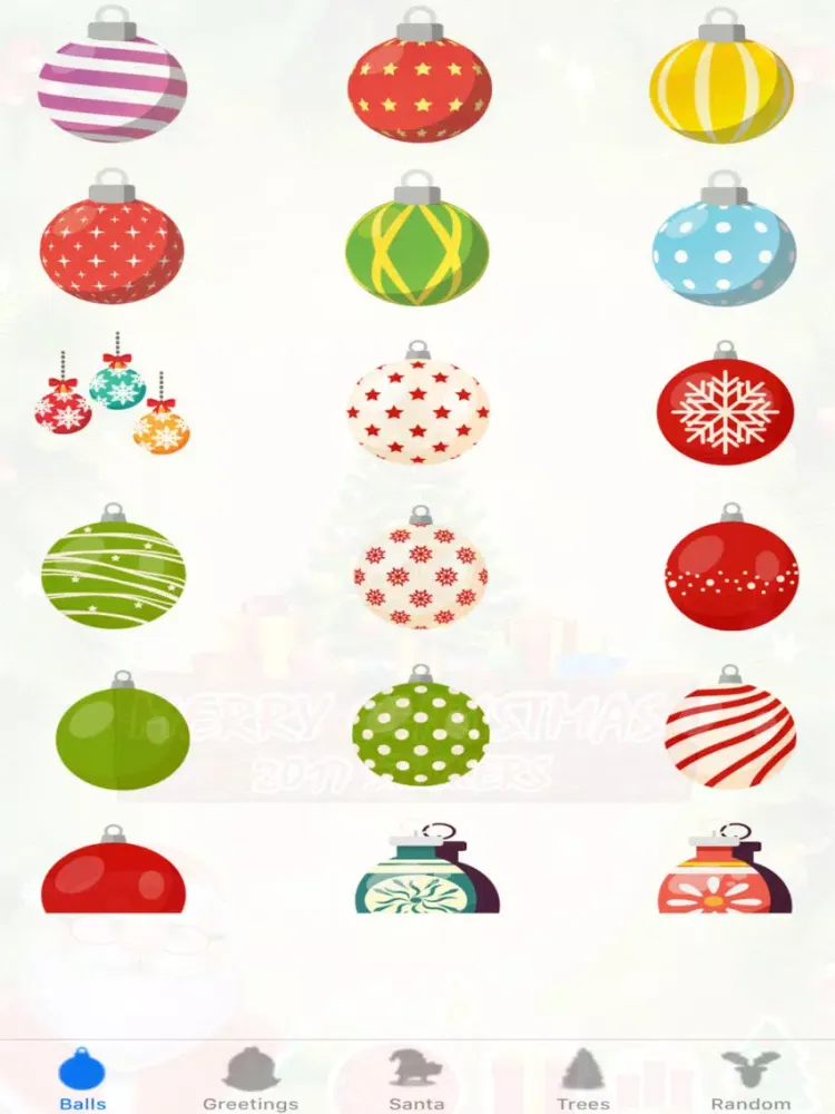 تصاویر Merry Christmas 2017 Stickerss iPad 