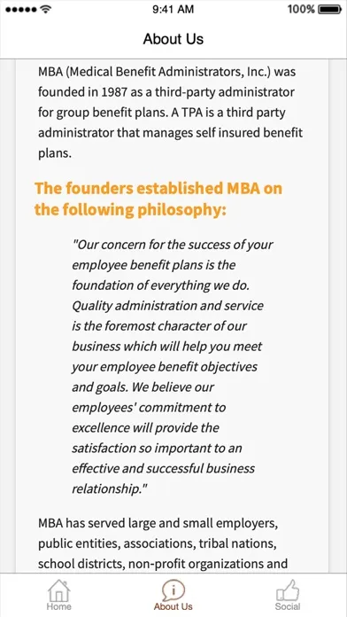 MBA Administrators Screenshots