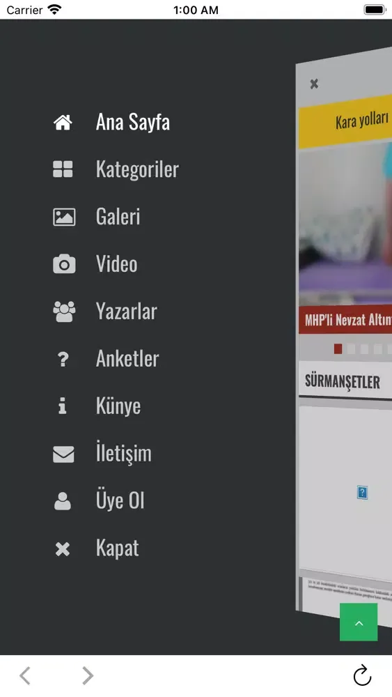 Ảnh chụp màn hình của Mersin İmece Gazetesi