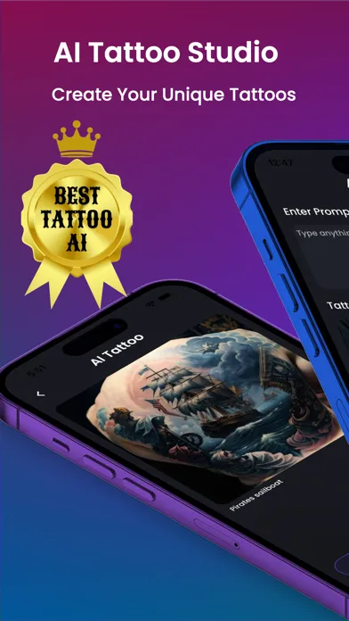 Zrzuty ekranu AI Tattoo Studio
