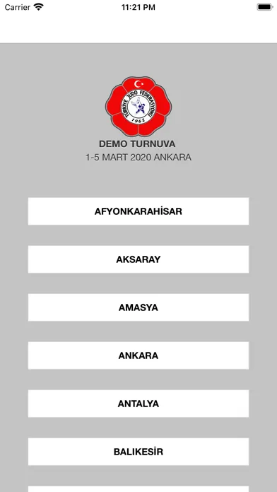 Скриншоты Turnuva Judo Bilgi Sistemi