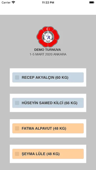Скриншоты Turnuva Judo Bilgi Sistemi