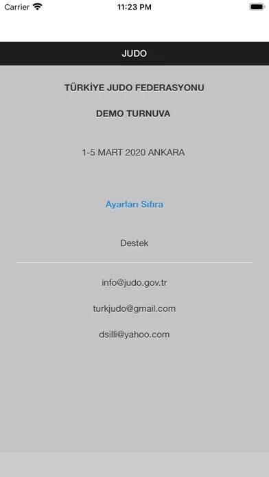 Скриншоты Turnuva Judo Bilgi Sistemi