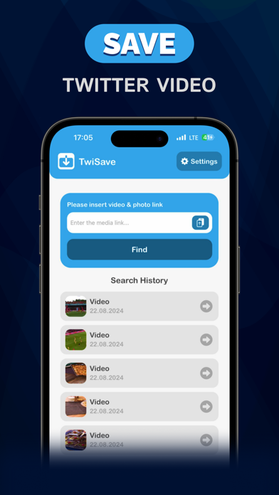 Tangkapan layar TwiSave: Twitter Video Saver