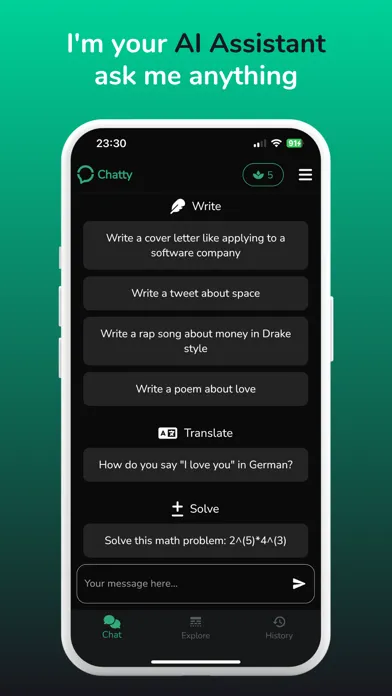 Captures d'écran de Chatty: AI Assistant