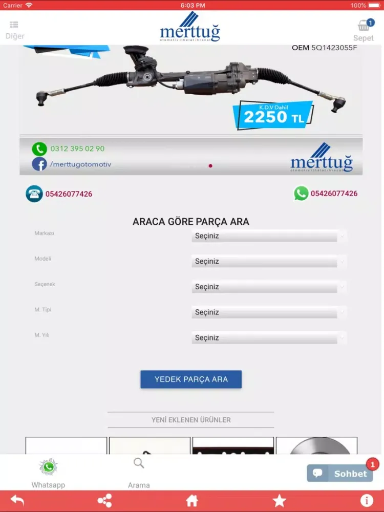 Merttuğ Oto iPad 应用截图