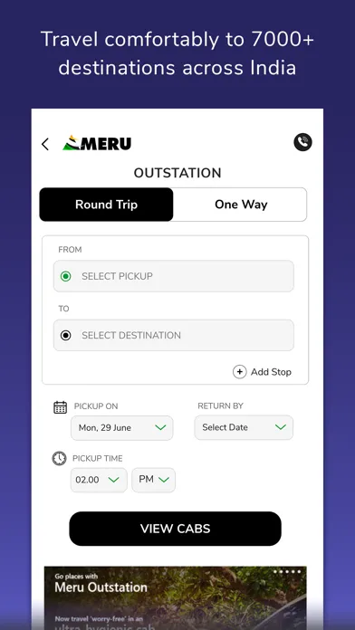 تصاویر Meru Cabs-Local and Outstation