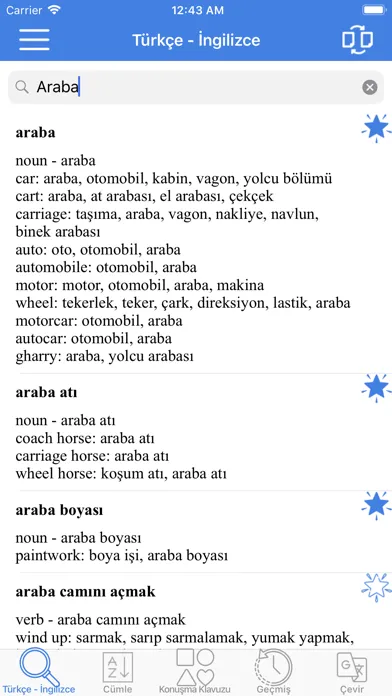 Captures d'écran de Turkish English Dictionary!