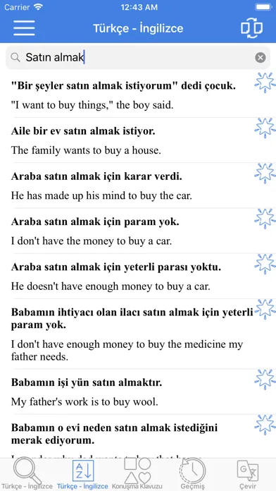 Captures d'écran de Turkish English Dictionary!