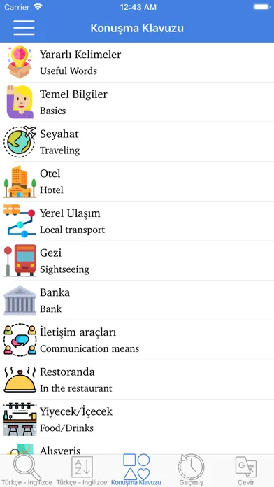 Captures d'écran de Turkish English Dictionary!