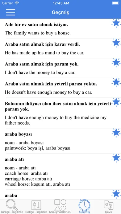 Captures d'écran de Turkish English Dictionary!