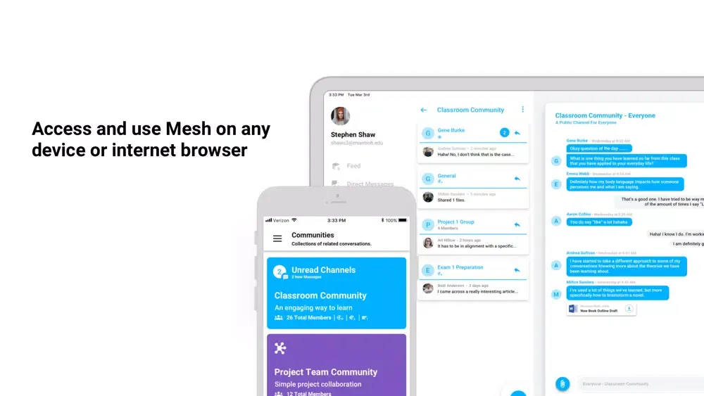 Capturas de tela do Mesh - Collaboration Platform