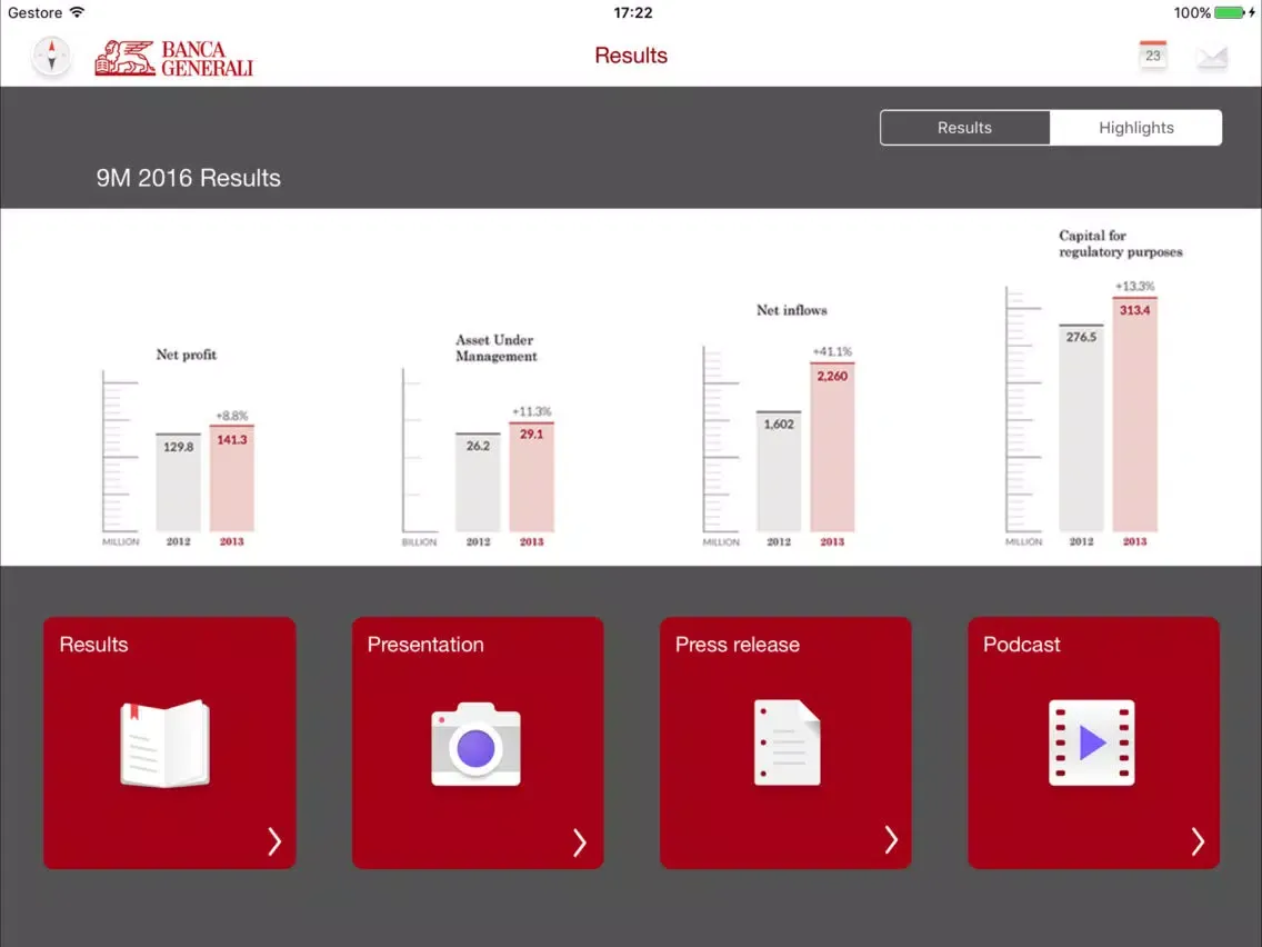 Banca Generali Investor App iPad 应用截图