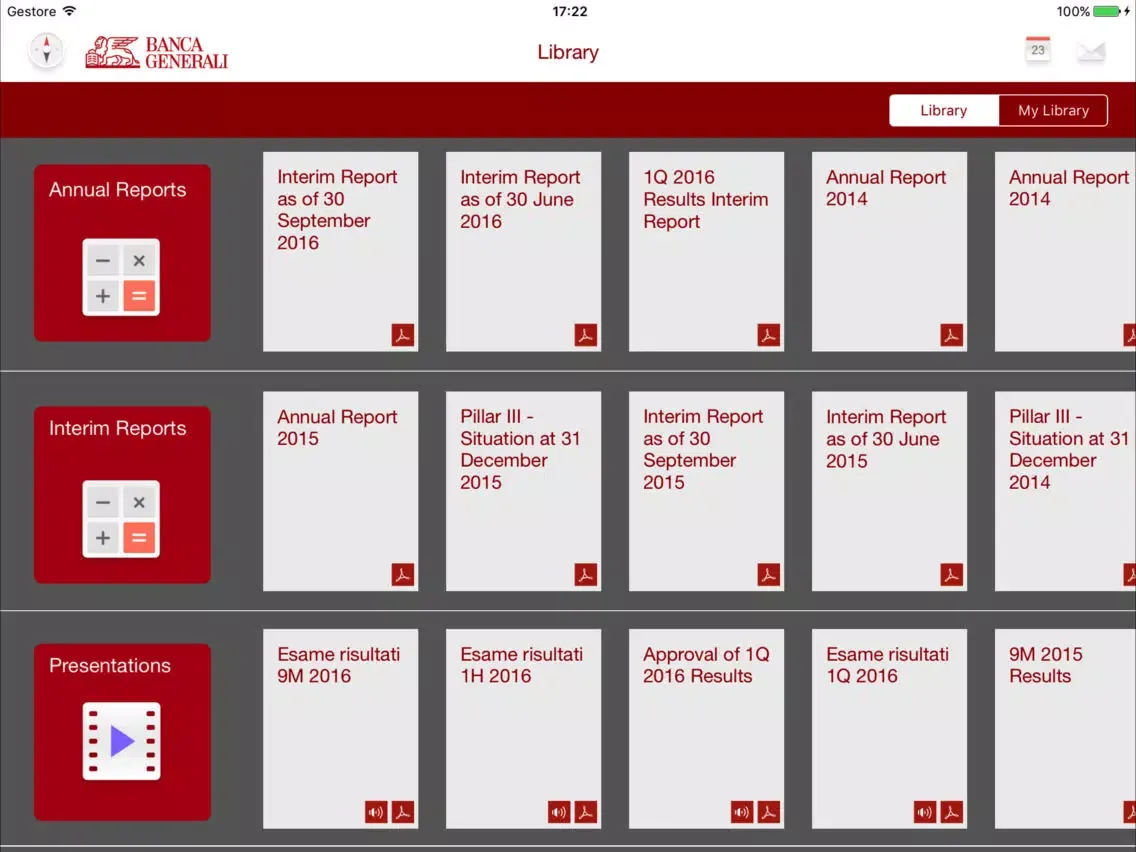 Banca Generali Investor App iPad 应用截图