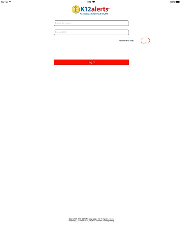 ภาพหน้าจอของ K12 Alerts iPad 