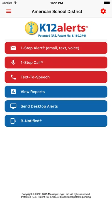 ภาพหน้าจอของ K12 Alerts