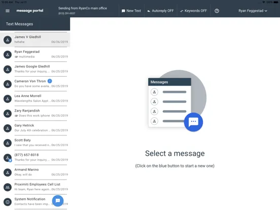 Message Portal iPad  スクリーンショット