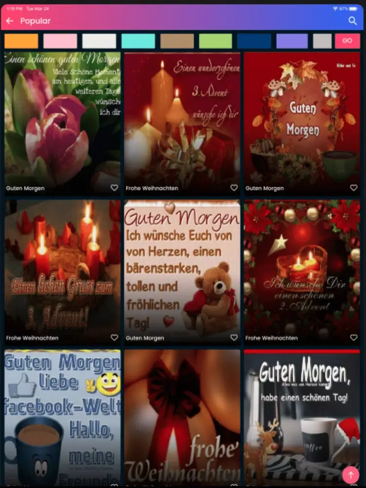 Скриншоты Guten Morgen-Gute Night iPad 