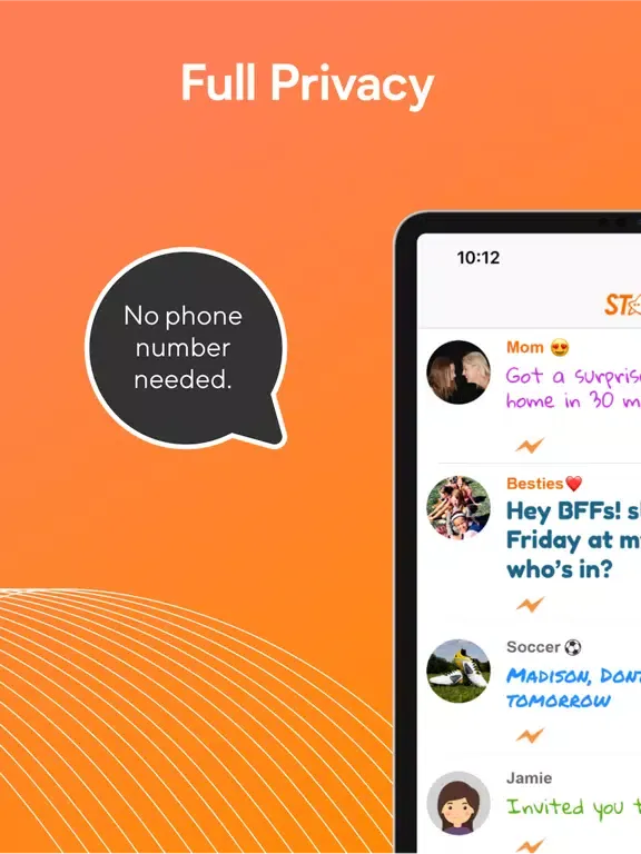 Ảnh chụp màn hình của Juus Private Messenger iPad 