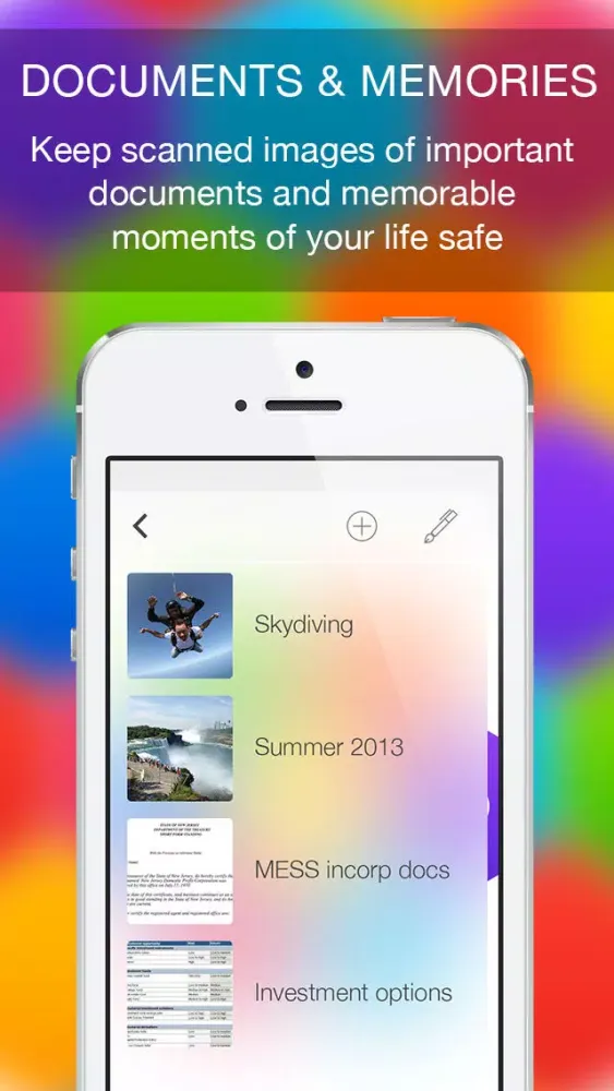 Screenshot di Data MESS - password manager and secure photo vault