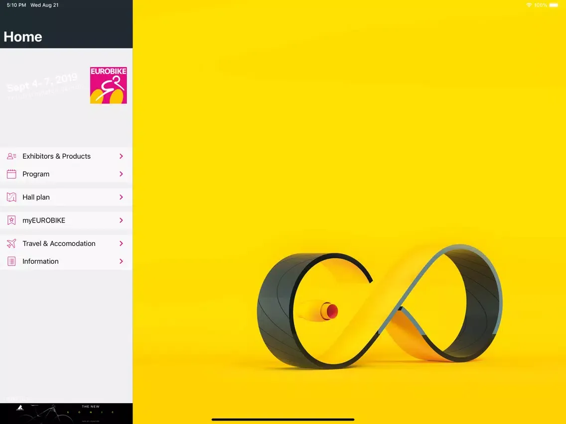 Tangkapan skrin EUROBIKE iPad 