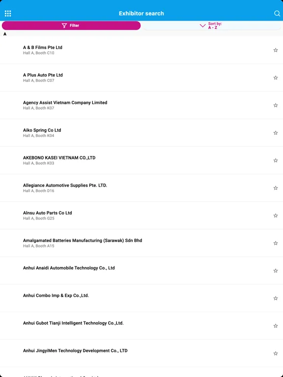Ảnh chụp màn hình của Automechanika Ho Chi Minh City iPad 