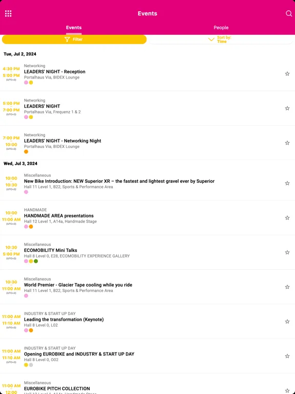Capturas de tela do EUROBIKE iPad 