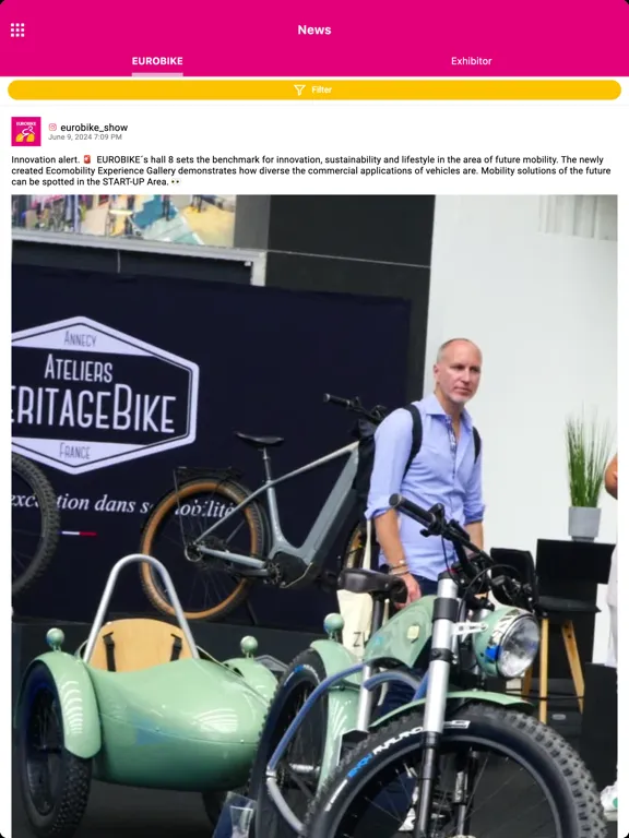 Capturas de tela do EUROBIKE iPad 