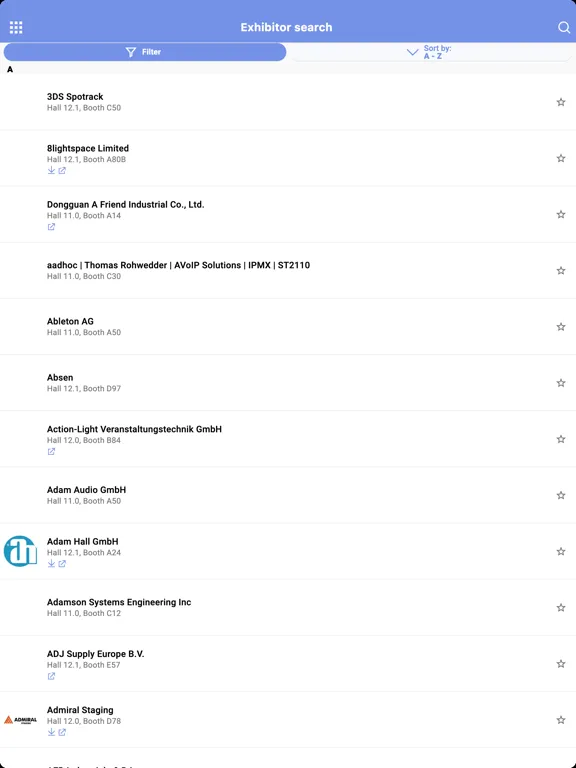 Prolight + Sound Navigator iPad  Screenshots