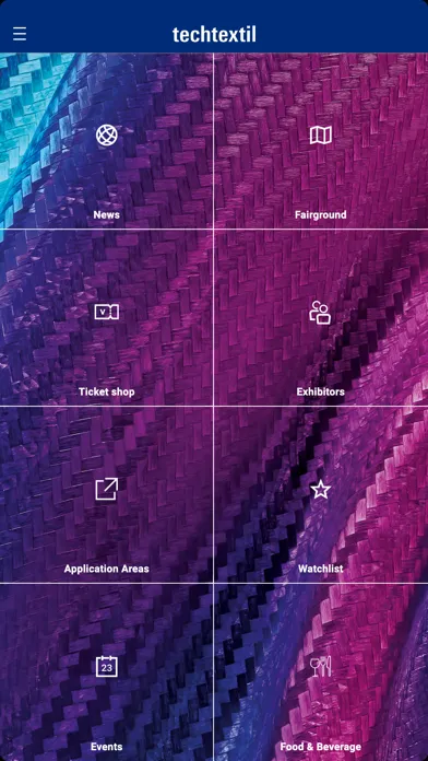 Captures d'écran de Techtextil Navigator
