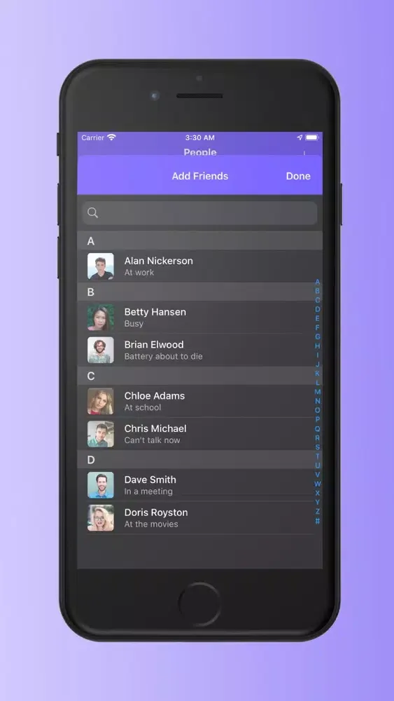 Tangkapan layar Monkey GO - Instant Messenger