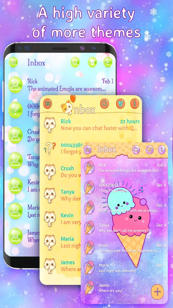 Pink Sms Messenger theme应用截图